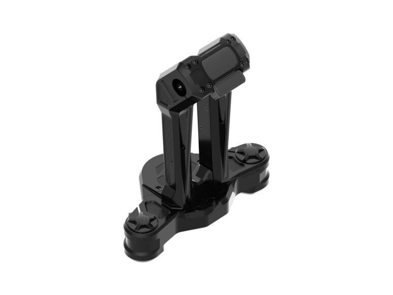 Rick's Motorcycles RISER + TRIPLE TREE for 2015-2023 Harley-Davidson Anodised Black Kit #65-CS1123K2-0