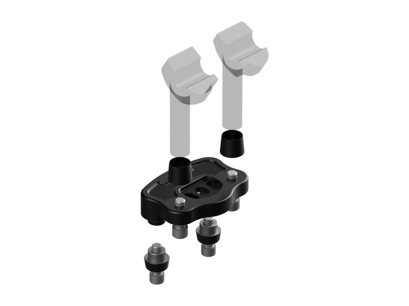 Rick's Motorcycles OEM riser relocation kit 40mm for 2020-2024 Harley-Davidson Black