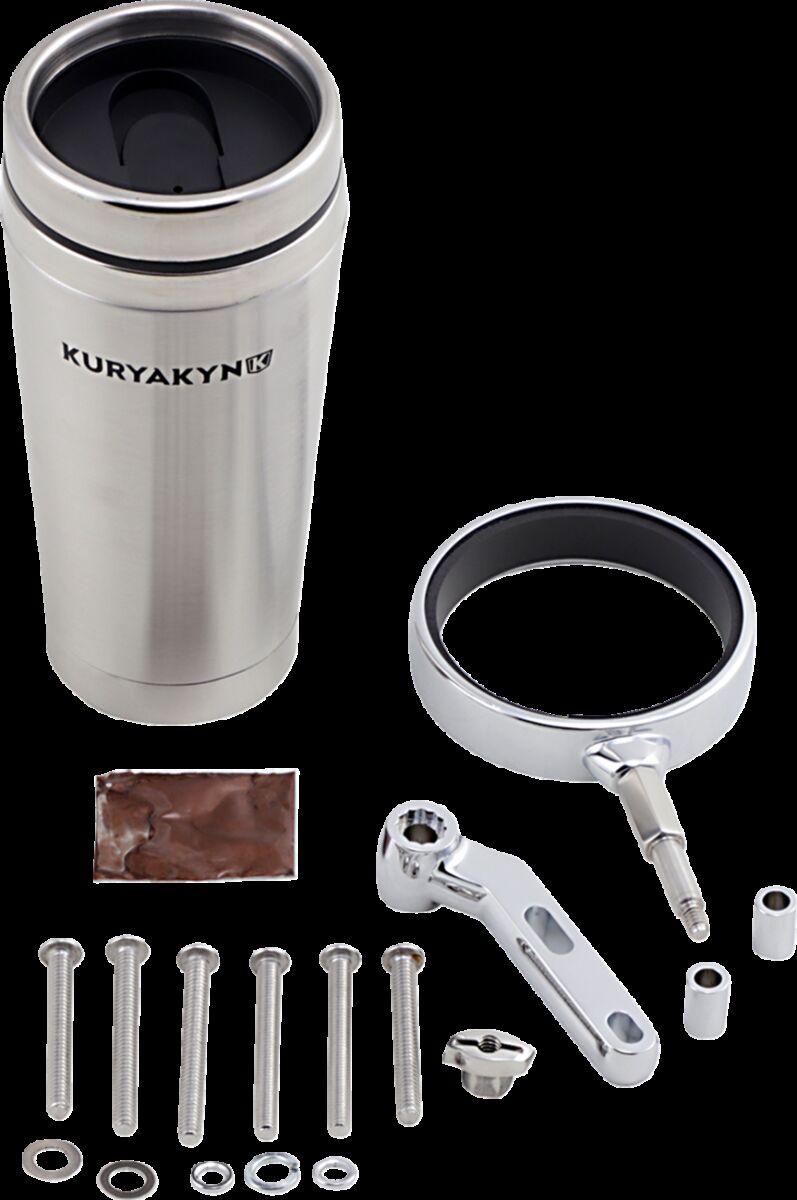Kuryakyn Stainless Mug & Drink Holder For Perch Mount In Chrome #KUR1463