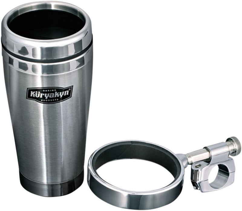 Kuryakyn Stainless Mug & Drink Holder For 1 Inch Handlebars In Chrome #KUR1464