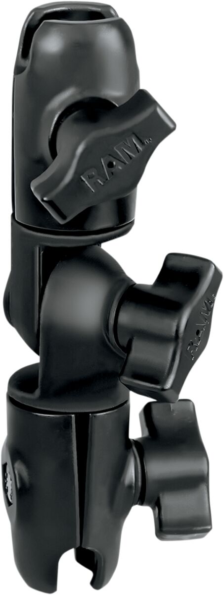 RAM Mounts Double Socket Arm with Swivel Black Flat Mounting Composite
