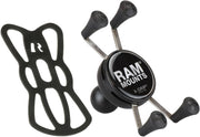 RAM Mounts X-Grip® IV Large Device Cradle Black Flat Phone Tablet Composite Stainless Steel Black| Flat| Polished