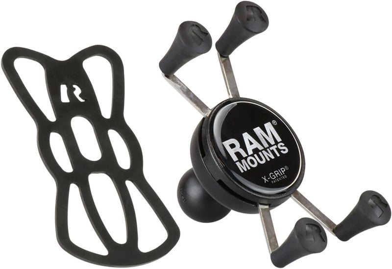RAM Mounts X-Grip® IV Large Device Cradle Black Flat Phone Tablet Composite Stainless Steel Black| Flat| Polished