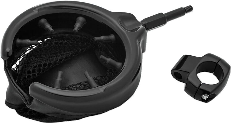 Kurkakyn Mesh Basket Drink Holder For 1 Inch Handlebars In Black