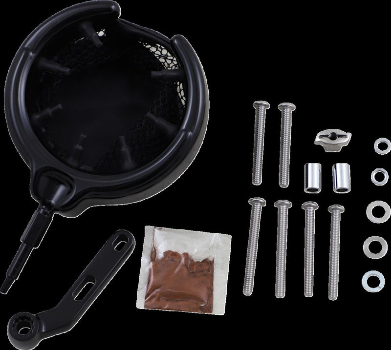 Kuryakyn Drink Holder With Perch Mount & Mesh Basket In Gloss Black