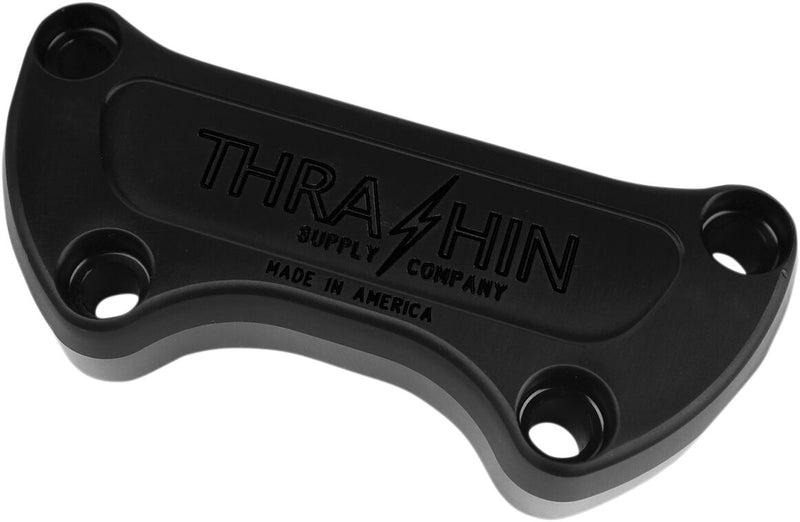 Thrashin Supply Co. Handlebar Top Clamp In Black For Harley-Davidson