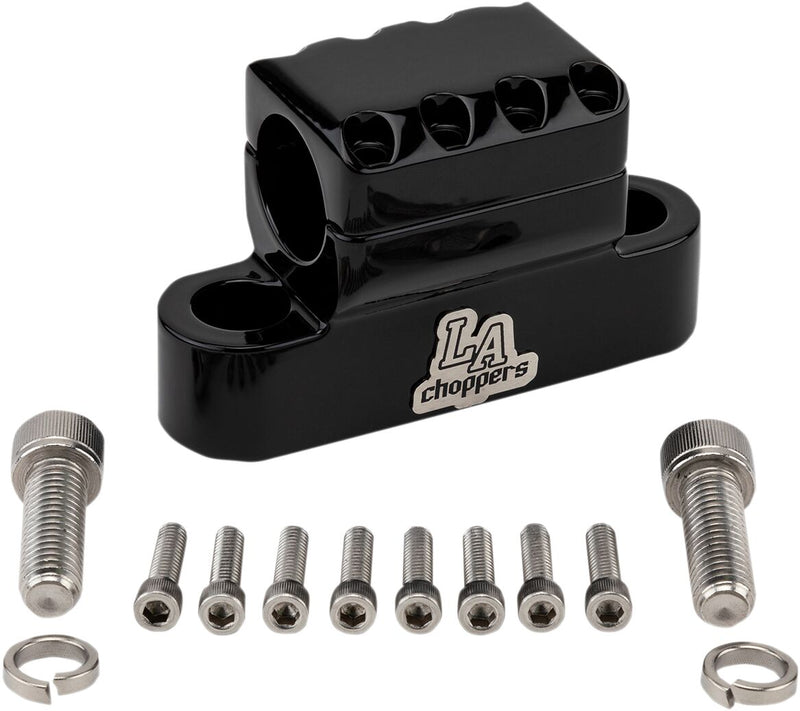LA Choppers 1-1/4 Inch Kage Fighter Clamp in Gloss Black