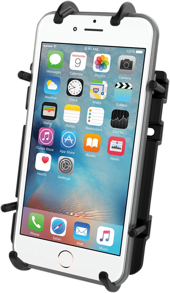 RAM Mounts Quick Grip™ Phone Holder with Ball Quick-Grip™ Cradle Black Flat Universal Composite #RAM-HOL-PD3238A