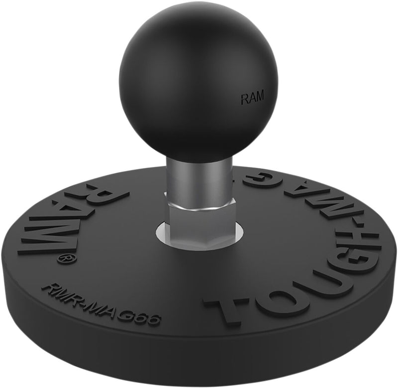RAM Mounts Tough-Mag™ Ball Base Black Flat Universal Rubber #RAM-B-MAG66U