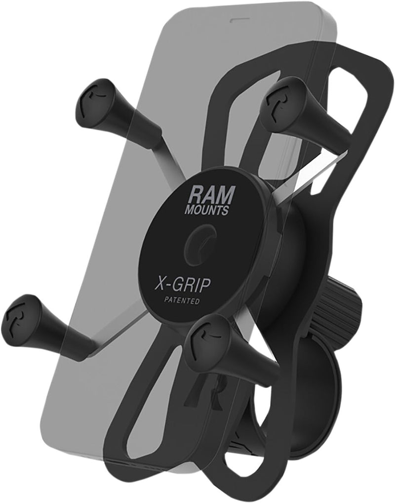 RAM Mounts X-Grip® Phone Mount with RAM® Tough-Strap™ Handlebar Base for 2010 Harley-Davidson FLHX 1584 ABS Device Mount Black Composite Stainless...