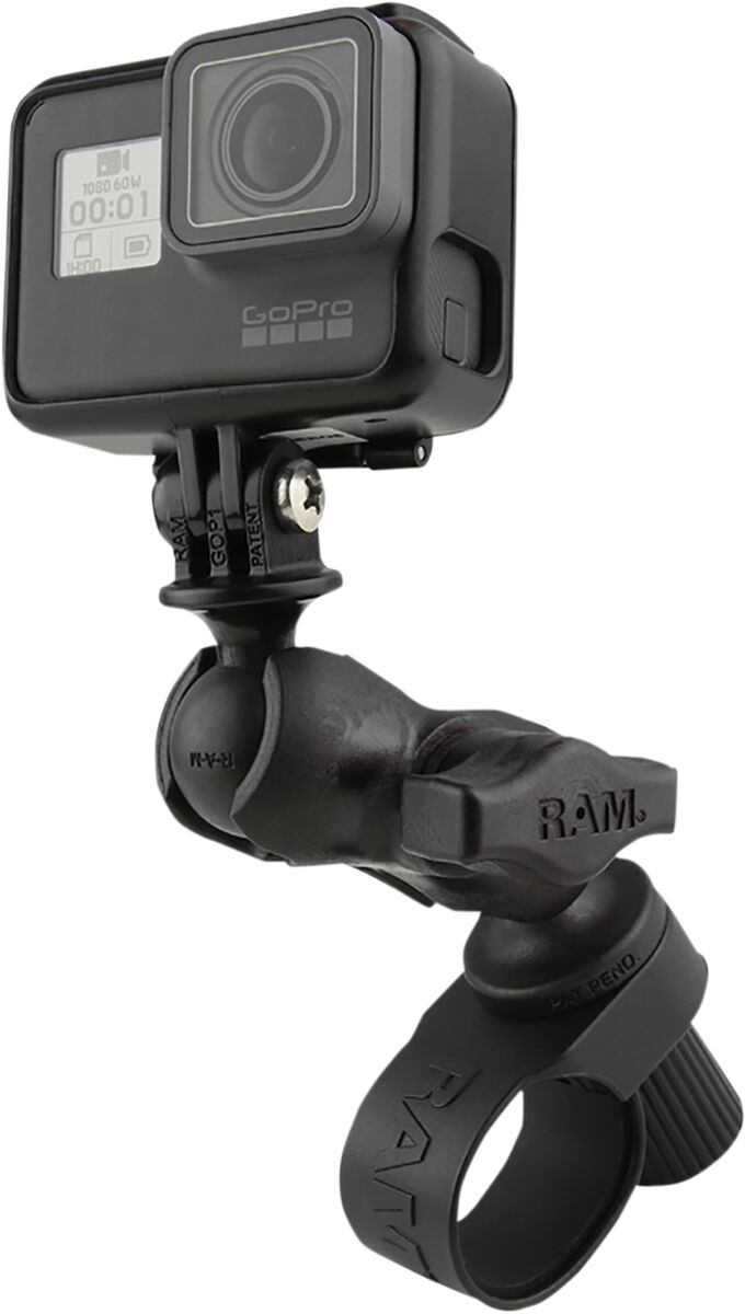 RAM Mounts Action Camera Mount for 2011 Harley-Davidson FLHX 1584 Device Mount Black Composite Stainless Steel Kit