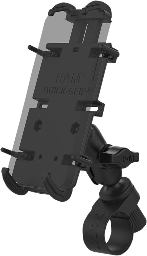 RAM Mounts Quick-Grip™ Phone Holder Mount Kit for 2011 Harley-Davidson FLHX 1690 Device Mount Black Large Phone Composite Stainless Steel