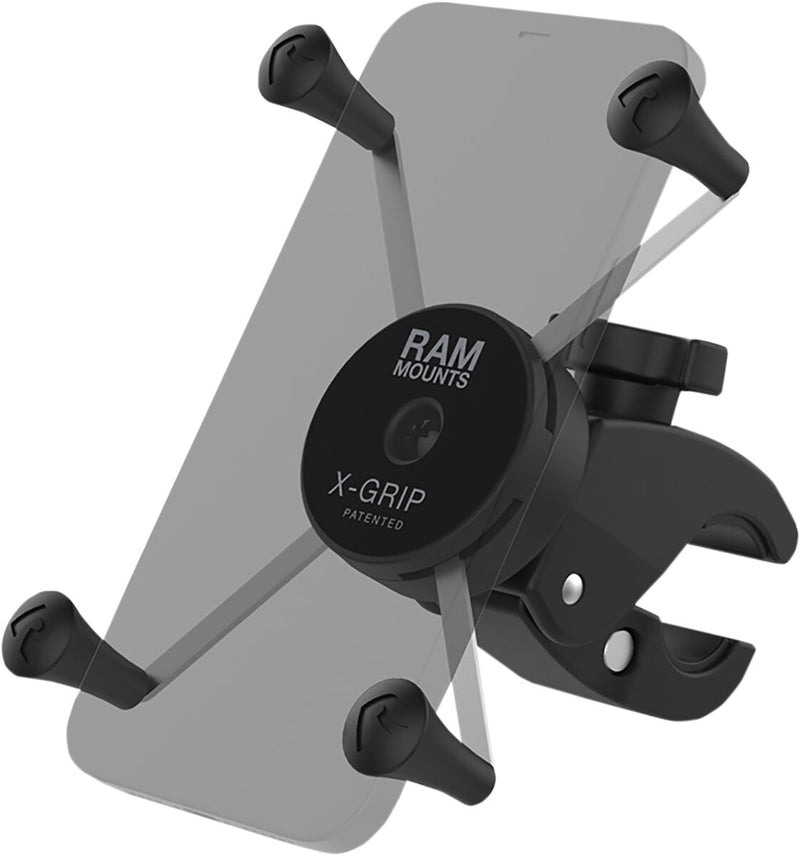 RAM Mounts X-Grip® Large Phone Mount with Low-Profile Tough-Claw™ Device Mount Black Composite Stainless Steel Kit