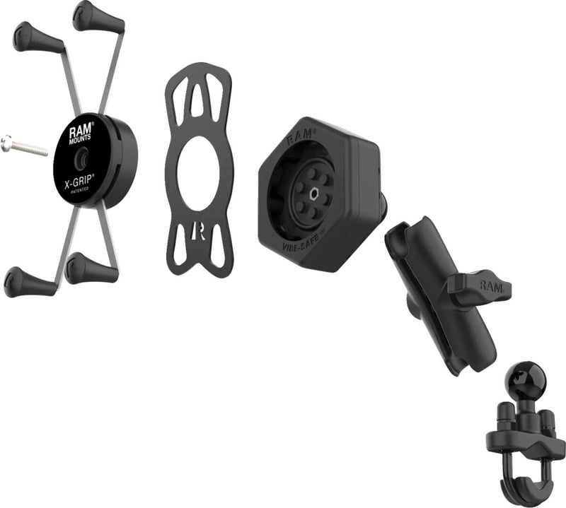 RAM Mounts X-Grip® Mount Kit Vibe Safe™ Cradle Black Powder-Coated Mounting Phone Aluminium