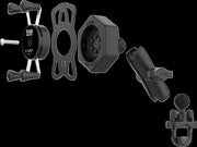 RAM Mounts X-Grip® Mount Kit Vibe Safe™ Cradle Black Powder-Coated Mounting Phone Aluminium
