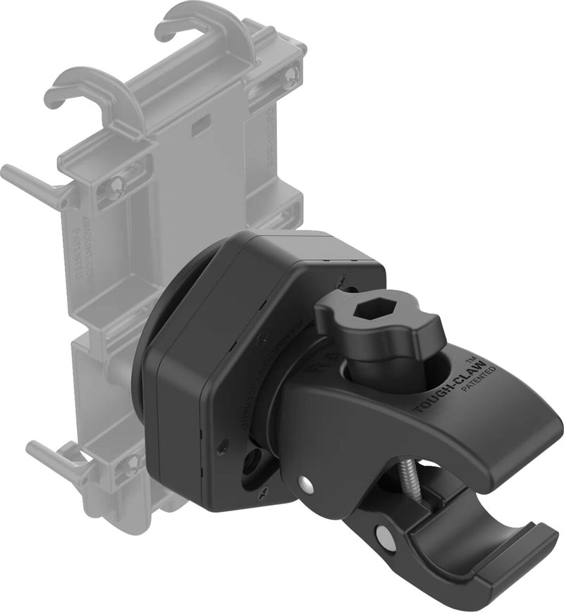 RAM Mounts Tough-Claw™ Small Clamp Base with Vibe-Safe™ Adapter Vibe Safe™ Black Powder-Coated Anti-Vibration Mounting Composite Each