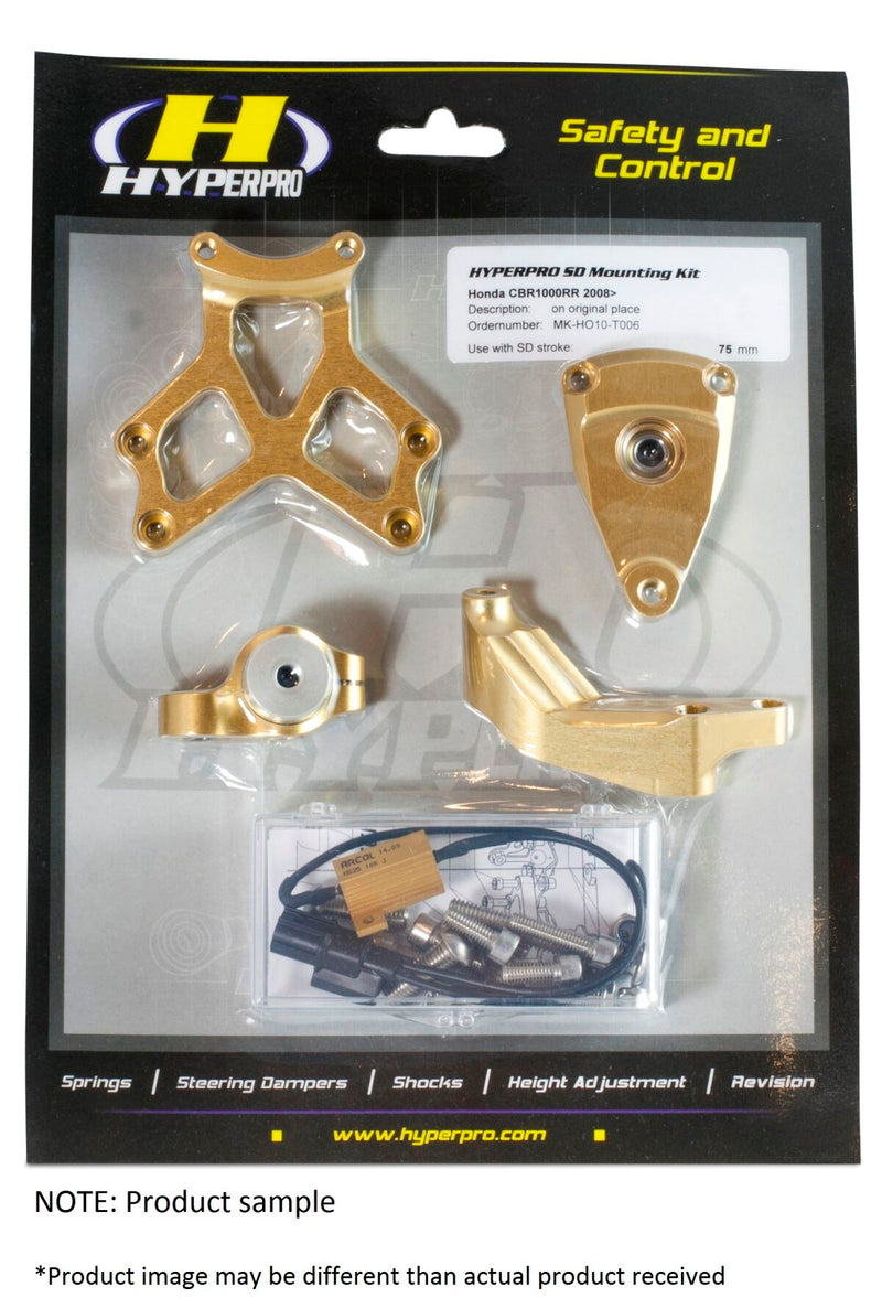 Hyperpro Steering Damper Mounting Kit for 2007-2014 KAWASAKI KLE 650 Gold Aluminium #MK-KA06-B008
