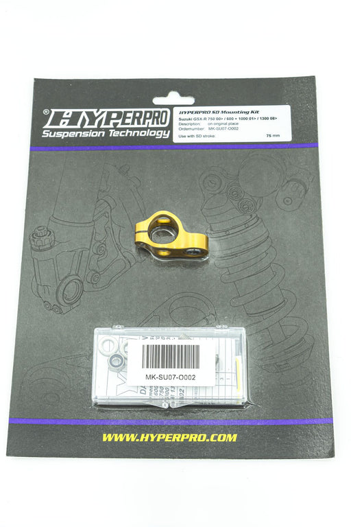 Hyperpro Steering Damper Mounting Kit for 2000-2017 SUZUKI GSX Gold Aluminium #MK-SU07-O002