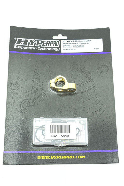 Hyperpro Steering Damper Mounting Kit for 2007-2020 SUZUKI GSX-R Gold Aluminium #MK-SU10-O002
