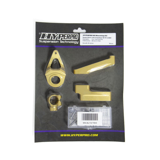 Hyperpro Steering Damper Mounting Kit for 1999-2017 SUZUKI GSX 1300 R Gold Aluminium #MK-SU13-T003