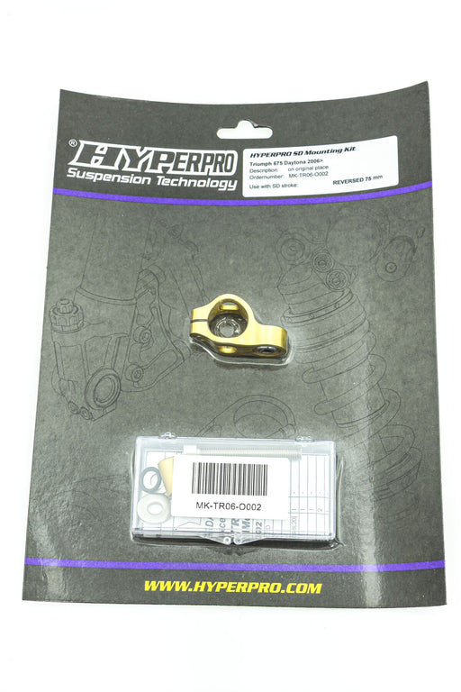 Hyperpro Steering Damper Mounting Kit for 2006-2012 TRIUMPH DAYTONA 675 Gold Aluminium