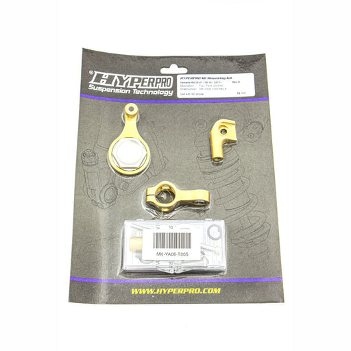 Hyperpro Steering Damper Mounting Kit for 2003-2005 YAMAHA YZF-R6 600 Gold Aluminium #MK-YA06-T004
