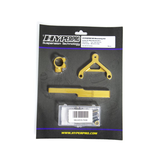 Hyperpro Steering Damper Mounting Kit for 2007-2021, 2023-2025 HONDA CBR 600 RR Gold Aluminium #MK-HO06-T008
