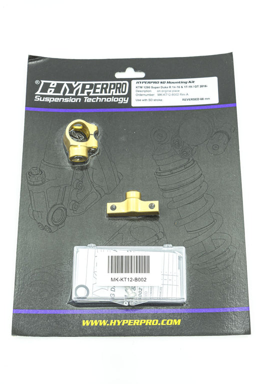 Hyperpro Steering Damper Mounting Kit for 2014-2020 KTM SUPER DUKE 1290 Gold Aluminium #MK-KT12-B002
