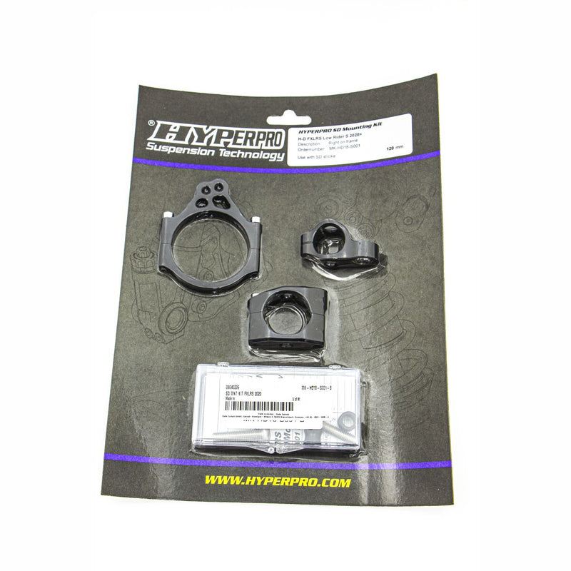 Hyperpro Steering Damper Mounting Kit for 2020-2024 Harley-Davidson FXLRS Black Aluminium #MK-HD18-S001-B