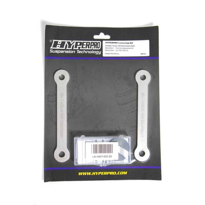 Hyperpro 25mm Lowering Link Rear for 2022-2024 YAMAHA XTZ Lowering Kit Raw Steel #LK-YA07-005-25
