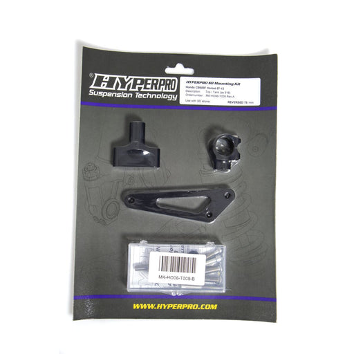 Hyperpro Steering Damper Mounting Kit for 2007-2013 HONDA CB 600 F Black Aluminium #MK-HO06-T009-B