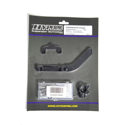Hyperpro Steering Damper Mounting Kit for 2017-2026 KAWASAKI Z 650 Black Aluminium #MK-KA06-T009-B