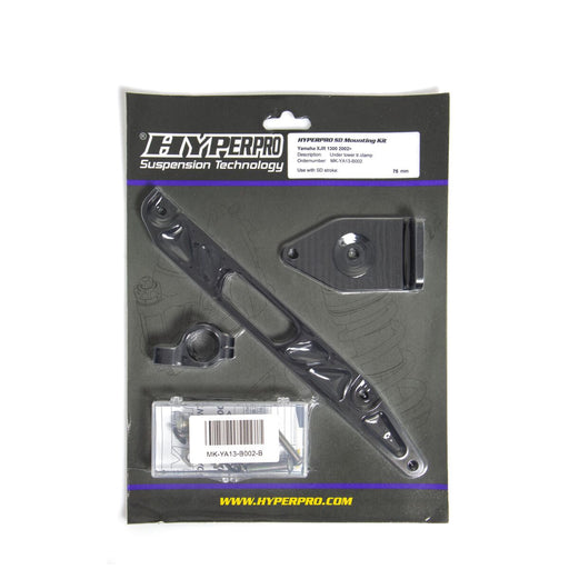 Hyperpro Steering Damper Mounting Kit for 2002-2014 YAMAHA XJR 1300 Black Aluminium #MK-YA13-B002-B