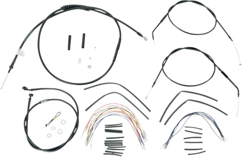 Burly Brand 12 Inch Apehanger Cable/Line Kit in Black For 1997-2003 XL Sportster Single Disc