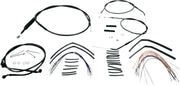 Burly Brand Complete Black Vinyl Handlebar Cable/Brake Line Kit for Ape Hanger Handlebars #B30-1002