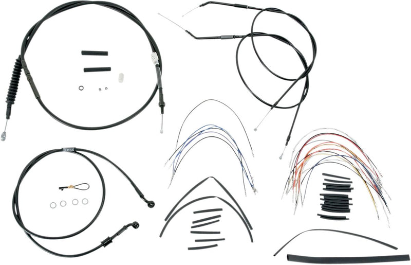 Burly Brand 16 Inch Apehanger Cable/Line Kit in Black For 2007-2013 XL Sportster Without ABS Models