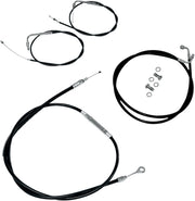 Standard Black Vinyl Braided Handlebar Cable/Brake Line Kit Softail Natural #LA-8110KT-13B