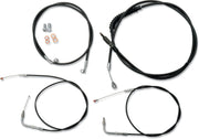 Standard Black Vinyl Braided Handlebar Cable/Brake Line Kit Softail Natural