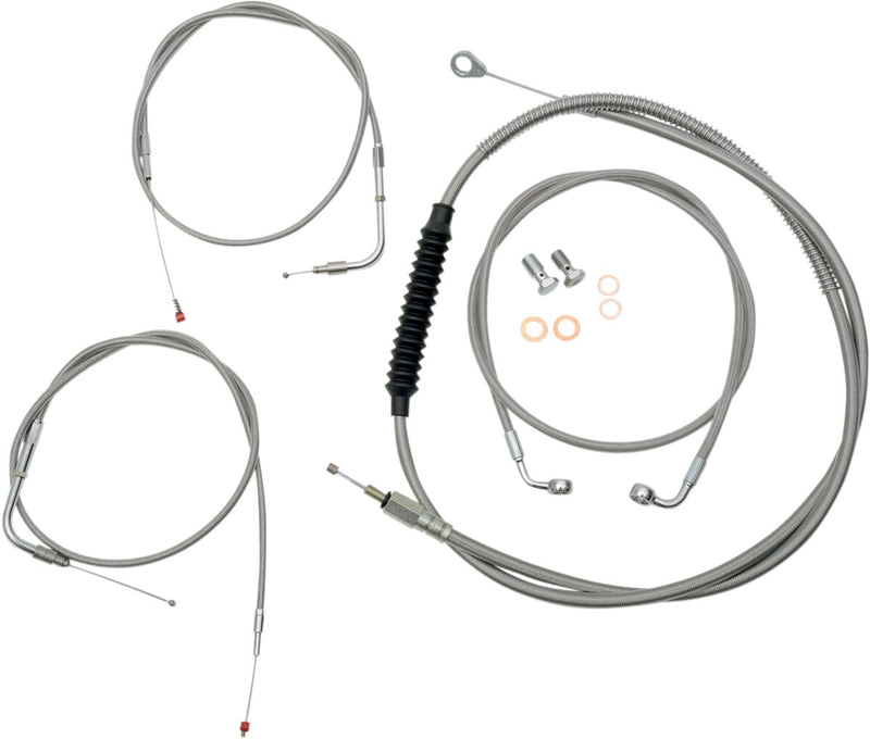 Standard Stainless Braided Handlebar Cable/Brake Line Kit