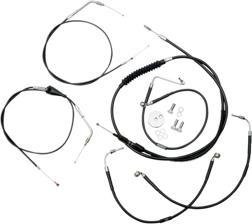 Standard Black Vinyl Braided Handlebar Cable/Brake Line Kit Classic, Touring