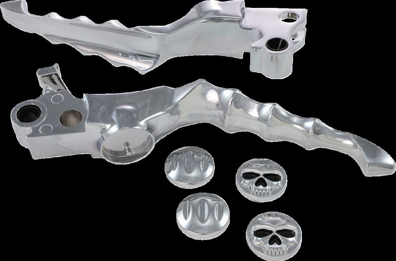 Kuryakyn Zombie Levers For Harley-Davidson 1996-2017 Cable Clutch Motorcycles In Chrome