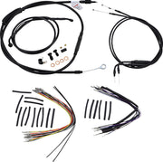 Burly Brand 14 Inch Apehanger Cable/Line Kit in Black For 2000-2006 FLST Without ABS Models