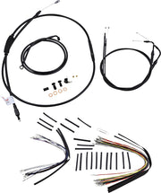 Burly Brand 16 Inch Apehanger Cable/Line Kit in Black For 2007-2010 FLST Without ABS Models