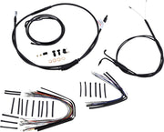 Burly Brand 18 Inch Apehanger Cable/Line Kit in Black For 2007-2010 FXST Without ABS Models