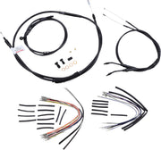 Burly Brand 14 Inch Apehanger Cable/Line Kit in Black For Dyna Without ABS Models