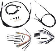 Burly Brand 16 Inch Apehanger Cable/Line Kit in Black For Dyna Without ABS Models