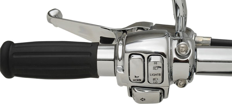 Drag Specialties Chrome Handlebar Control Kit with Mechanical Clutch for Various Various Harley-Davidson Motorcycles (See Fitment List)