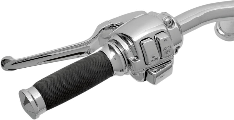 Drag Specialties Chrome Handlebar Control Kit with Mechanical Clutch for Various Various Harley-Davidson Motorcycles (See Fitment List)