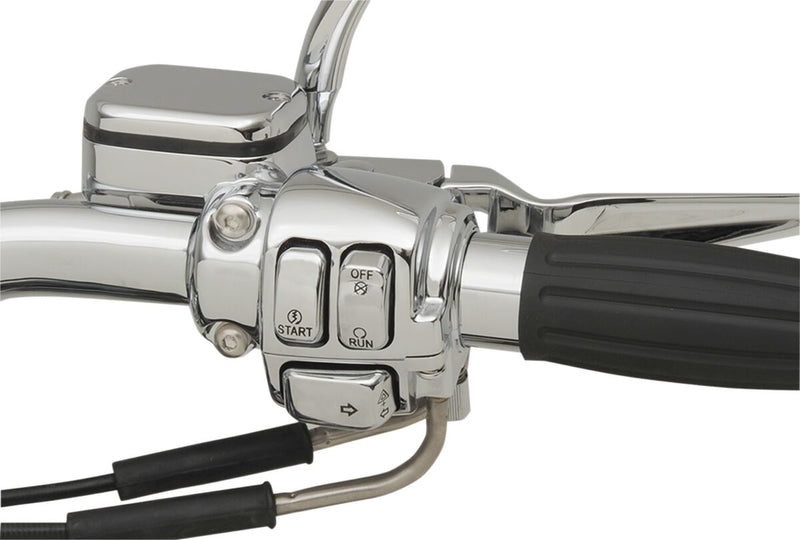 Drag Specialties Chrome Handlebar Control Kit with Mechanical Clutch for Various Various Harley-Davidson Motorcycles (See Fitment List)