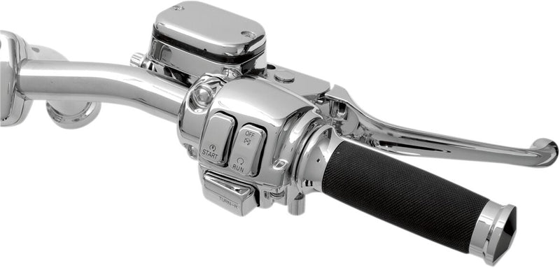 Drag Specialties Chrome Handlebar Control Kit with Mechanical Clutch for Various Various Harley-Davidson Motorcycles (See Fitment List)